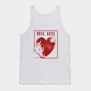 Burning valentines day card Tank Top